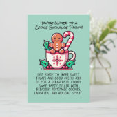 Bewerkbare kerst Cookie Exchange Party Custom Kaart (Staand voorkant)