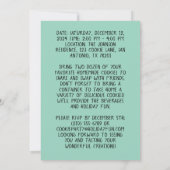 Bewerkbare kerst Cookie Exchange Party Custom Kaart (Achterkant)