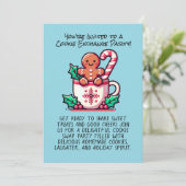 Bewerkbare kerst Cookie Exchange Party Custom Kaart (Staand voorkant)