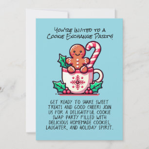 Bewerkbare kerst Cookie Exchange Party Custom Kaart