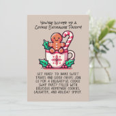 Bewerkbare kerst Cookie Exchange Party Custom Kaart (Staand voorkant)