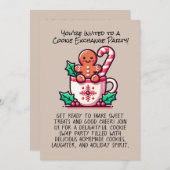 Bewerkbare kerst Cookie Exchange Party Custom Kaart (Voorkant / Achterkant)
