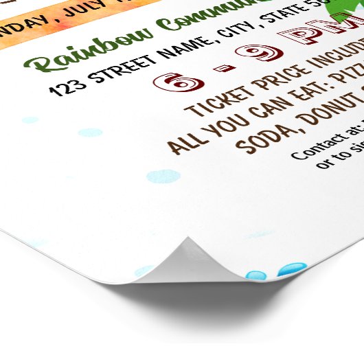 Bewerkbare kerst in juli flyer poster (Hoek)