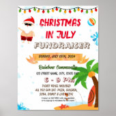 Bewerkbare kerst in juli flyer poster (Voorkant)