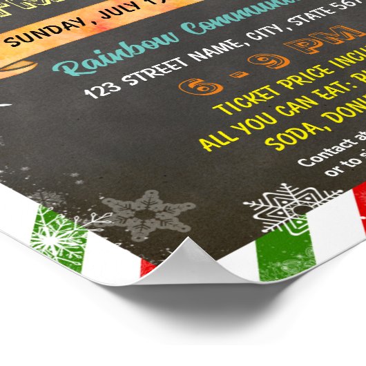 Bewerkbare kerst lelijke trui flyer poster (Hoek)