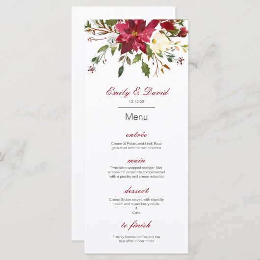 Bewerkbare kerstbladeren, menu Winterspelen (Voorkant / Achterkant)