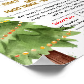Bewerkbare kerstboom fondsenwervingsflyer poster (Hoek)