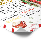 Bewerkbare kerstdeur decoratie flyer (Hoek)