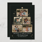 Bewerkbare kerstgalerij Kleur Kerst Fotokaart Feestdagenkaart (Voorkant / Achterkant)