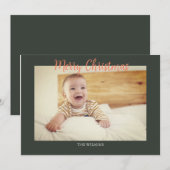 Bewerkbare kerstkaarten voor fotoscript feestdagenkaart (Voorkant / Achterkant)