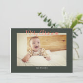 Bewerkbare kerstkaarten voor fotoscript feestdagenkaart (Staand voorkant)