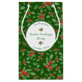 Bewerkbare kerstkoekjesfeest Vrolijk kerstfeest Klein Cadeauzakje (Achterkant)