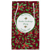 Bewerkbare kerstkoekjesfeest Vrolijk kerstfeest Klein Cadeauzakje (Voorkant)