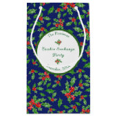 Bewerkbare kerstkoekjesfeest Vrolijk kerstfeest Klein Cadeauzakje (Achterkant)