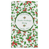 Bewerkbare kerstkoekjesfeest Vrolijk kerstfeest Klein Cadeauzakje (Achterkant)