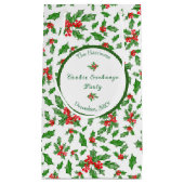 Bewerkbare kerstkoekjesfeest Vrolijk kerstfeest Klein Cadeauzakje (Voorkant)