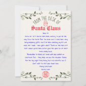 Bewerkbare kerstmanbrief sjabloon afdrukbaar kaart (Voorkant)