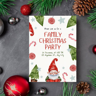 Bewerkbare Kerstmis familie Vakantie Party familie Kaart