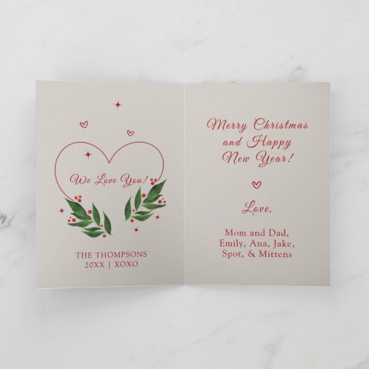 BEWERKBARE  Kerstmis kerst Kaart (Binnen)