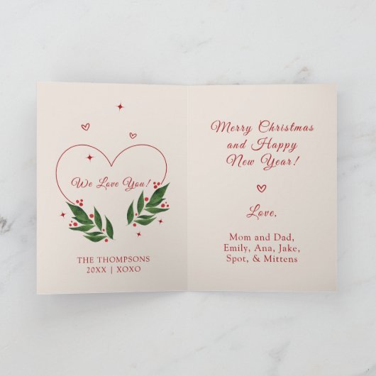 BEWERKBARE  Kerstmis kerst Kaart (Binnen)