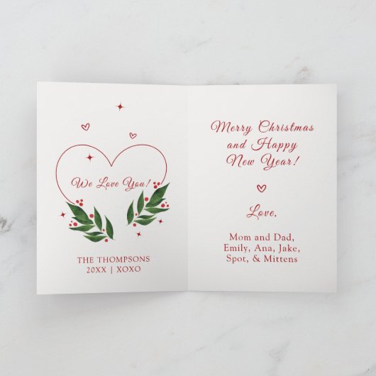 BEWERKBARE  Kerstmis kerst Kaart (Binnen)