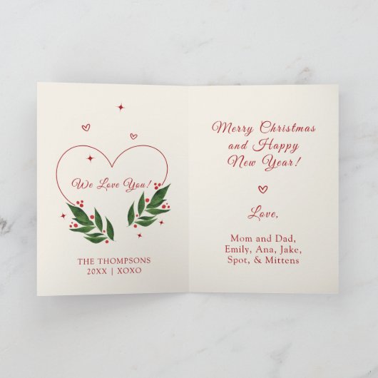 BEWERKBARE  Kerstmis kerst Kaart (Binnen)