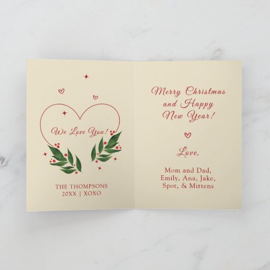 BEWERKBARE Kerstmis kerst Kaart (Binnen)