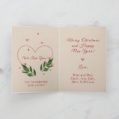 BEWERKBARE  Kerstmis kerst Kaart (Binnen)