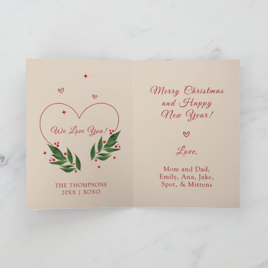 BEWERKBARE  Kerstmis kerst Kaart (Binnen)