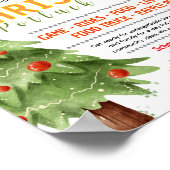 Bewerkbare kerstpotluck fondsenwervingsflyer poster (Hoek)