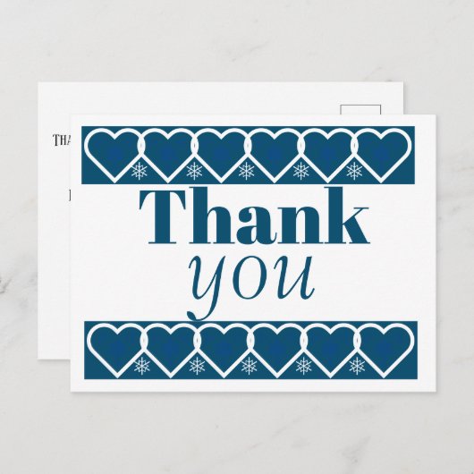 Bewerkbare kerstvakantie Bedankt Briefkaart (Voorkant / Achterkant)