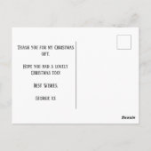 Bewerkbare kerstvakantie Bedankt Briefkaart (Achterkant)