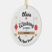 Bewerkbare kerstversiering keramisch ornament (Rechts)