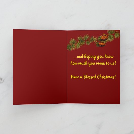 Bewerkbare kerstversiering kerst Kaart (Binnen)