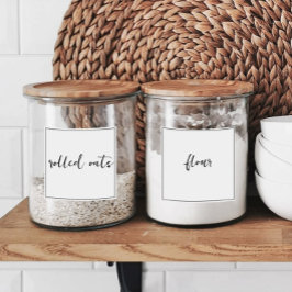 Bewerkbare keuken handgeschreven 3 inch labelset sticker