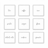 Bewerkbare keuken handgeschreven 3 inch labelset sticker (Voorkant)