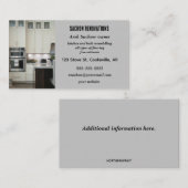 Bewerkbare keuken renovaties visitekaartje (Voorkant / Achterkant)