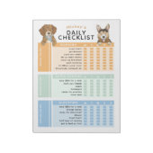 Bewerkbare Kinder dagelijkse taak Chore-to-do chec Notitieblok (Linkerzijde)