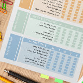 Bewerkbare Kinder dagelijkse taak Chore-to-do chec Notitieblok