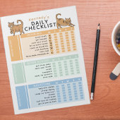 Bewerkbare Kinder dagelijkse taak Chore-to-do chec Notitieblok