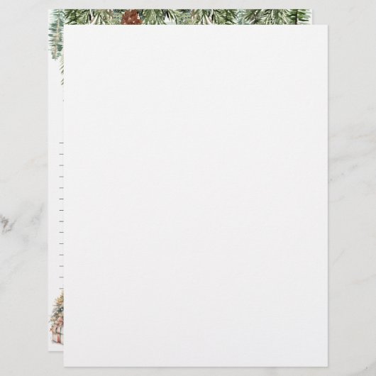 Bewerkbare Kinder kerstkerstwensenlijst (Voorkant / Achterkant)