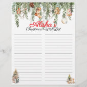 Bewerkbare Kinder kerstkerstwensenlijst (Achterkant)