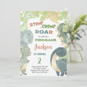 Bewerkbare Kinder partij Kaart met Schattigee T-Re (Staand voorkant)