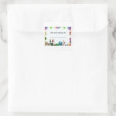 Bewerkbare kinderen en schoolbenodigdheden Bookpla Vierkante Sticker (Tas)