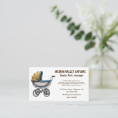 Bewerkbare kinderopvang visitekaartje (Staand voorkant)