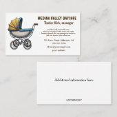 Bewerkbare kinderopvang visitekaartje (Voorkant / Achterkant)