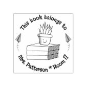 Bewerkbare Klasbibliotheek Houten Kunststempel Rubberstempel (Afrduk)