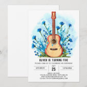 bewerkbare klassieke gitaar jongen verjaardag kaart (Voorkant / Achterkant)