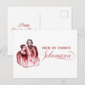 BEWERKBARE Klassieke Muziek w / Schumann Valentijn Feestdagenkaart (Voorkant / Achterkant)