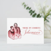 BEWERKBARE Klassieke Muziek w / Schumann Valentijn Kaart (Staand voorkant)